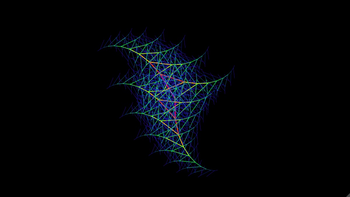 An image preview of the Lindenmayer project, showing a fractal tree structure generated by a Lindenmayer system.
